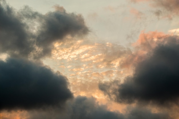 Dark and grey clouds found in the sky