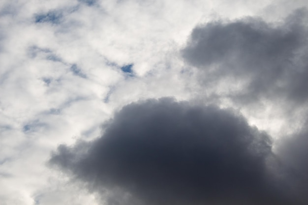 空で見つかった暗くて灰色の雲