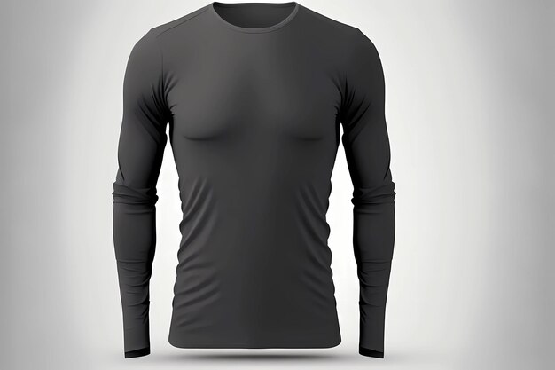 Dark grey longsleeve front view mockup Generative ai design