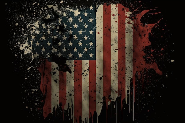 Dark Grunge US Flag