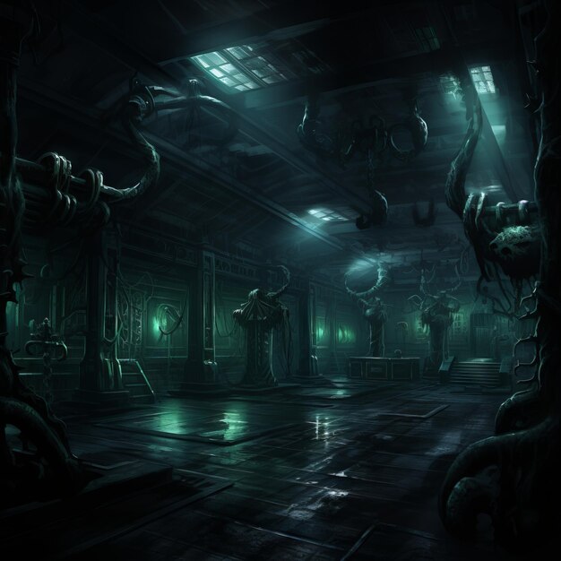 Dark gym place