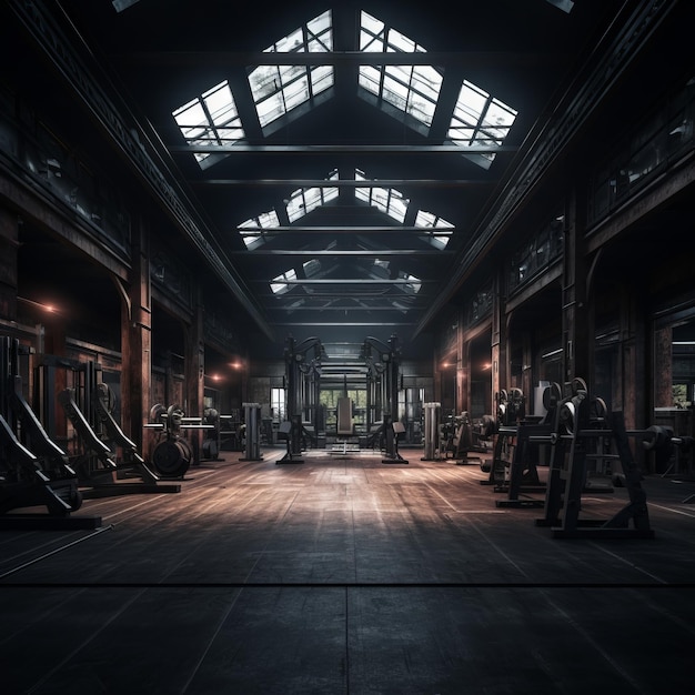 Dark gym place