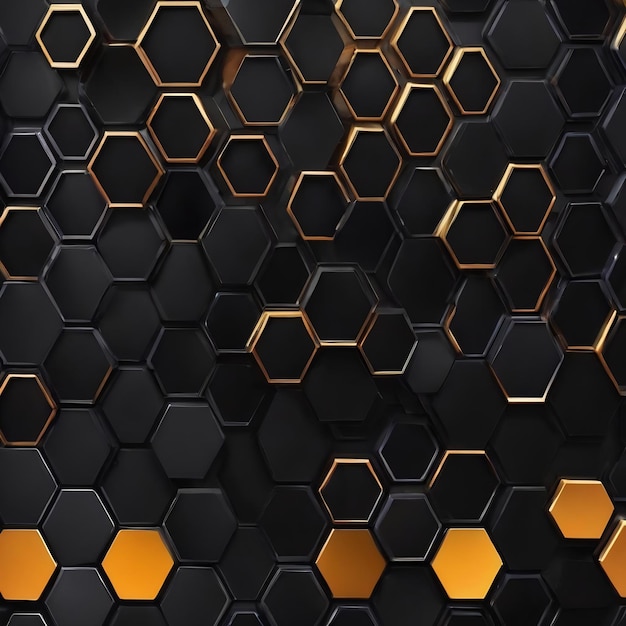 Dark hexagonal background with gradient color