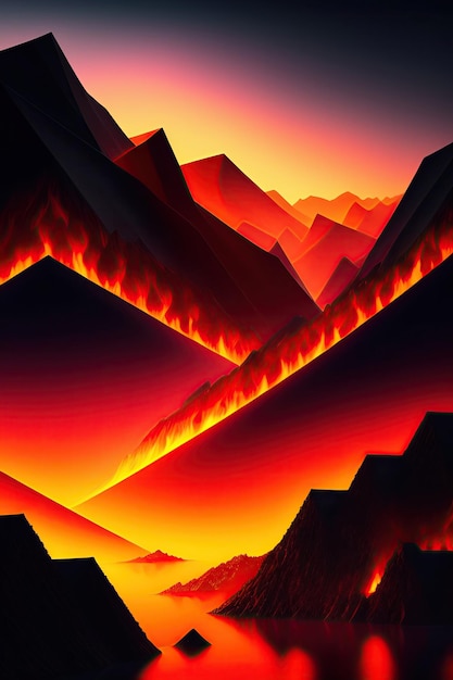 Dark hexagons and lava