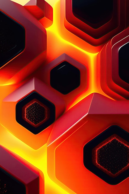 Dark hexagons and lava