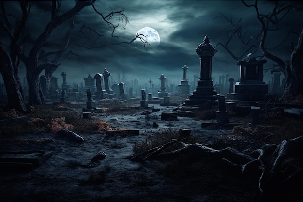 dark horror halloween gravestone background