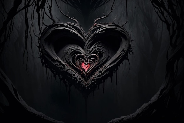 Photo dark horror heart