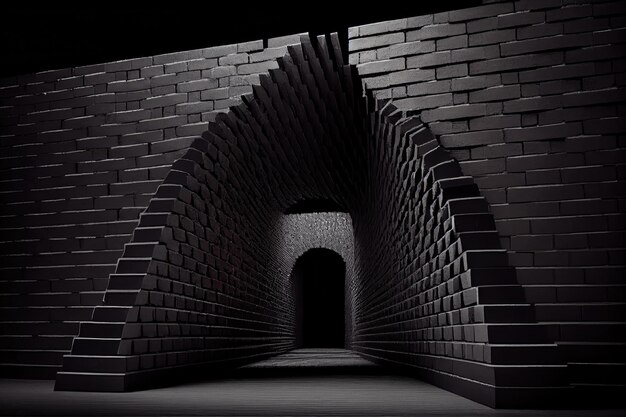 A dark and imposing brick wall that seems to go on for miles with no end in sight