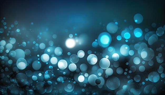 Dark and light blue blurred bokeh background for graphic design