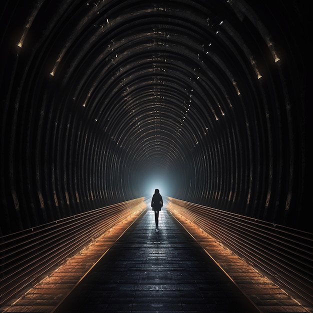 Фото Темный светлый туннель