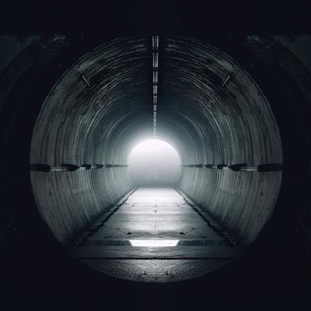 Photo dark light tunnel