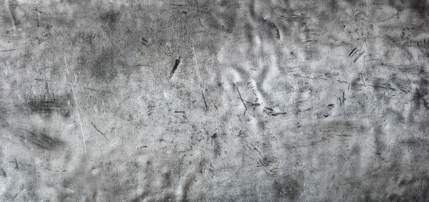 Dark metal background, panoramic view of a stainless steel texture