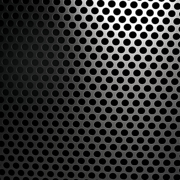 Photo dark metal hexagon mesh pattern background ai generated