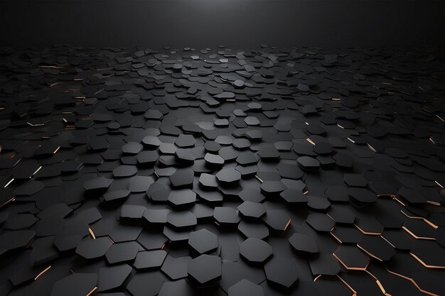 Dark minimal hexagons background ar c