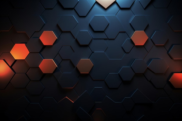 Photo dark minimal hexagons background