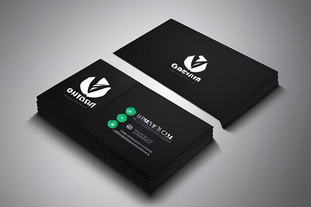 dark modern business card design template