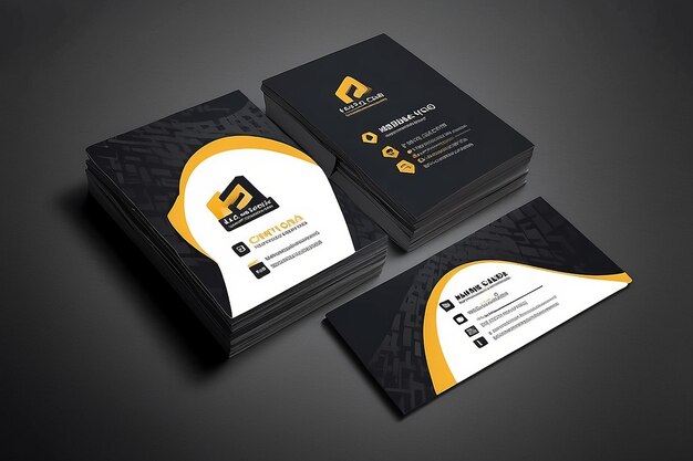 dark modern business card design template