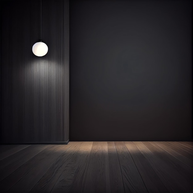 Темная современная студийная комната для фотосессии, рекламирующей продукт или услугу, созданное искусственным интеллектом изображение