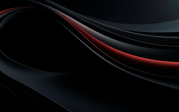 Dark moody 3D render of swirling abstract shapes Red and black tones Wallpaper textured