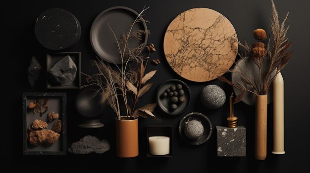 Dark and moody with muted earth tones