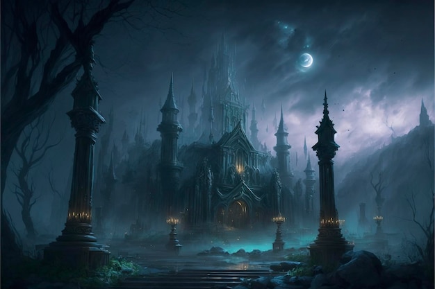 dark mysterious castle