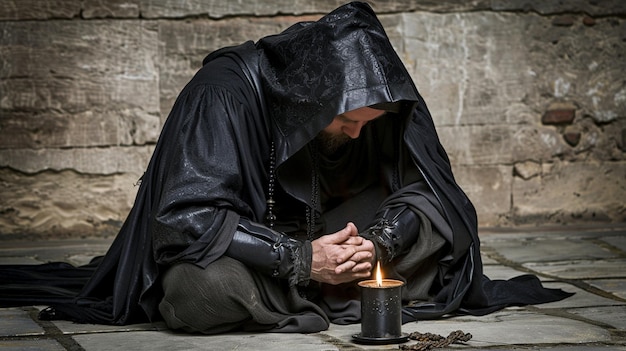 Photo dark and mysterious death scene