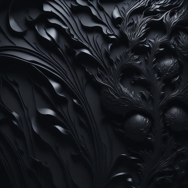 A dark and mysterious HD wallpaper with a black and silver color palette