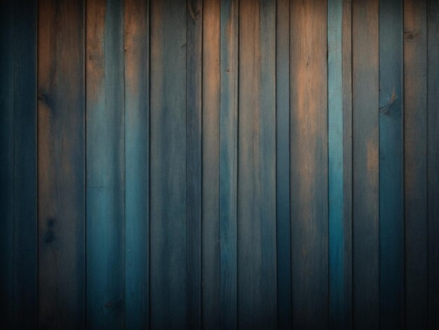 ダーク・ネイビー・グランジの背景 古い木の色彩の青いヴィンテージの木の背景
