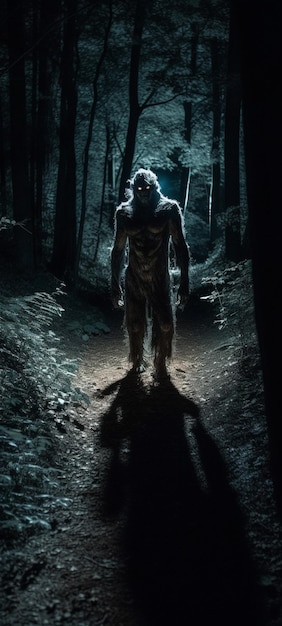 Premium AI Image  The dark night of the werewolf