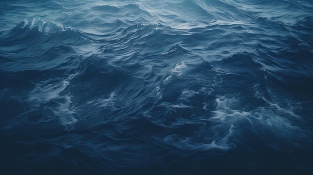 Dark ocean waves Generative AI