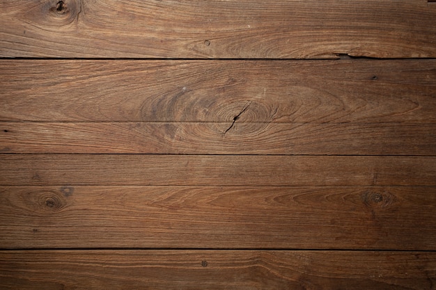 Dark old wooden table texture background top view