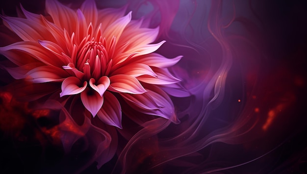 Dark Orange and Dark Magenta Flower Soft Realism Depicting Enchanting Realms Perfect for Modern Design Concepts