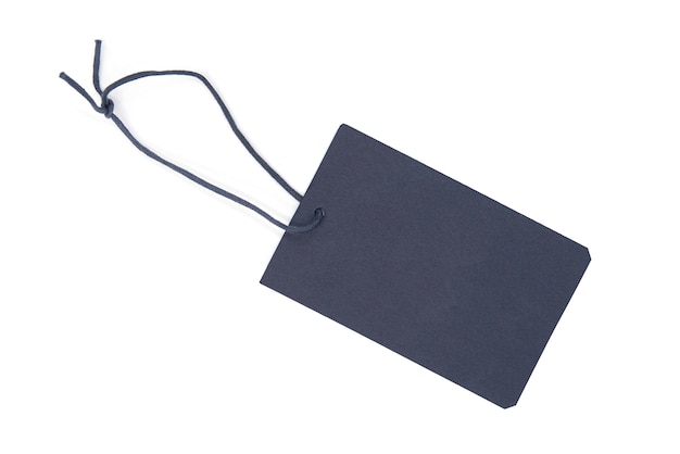 Dark paper  tag or label isolated