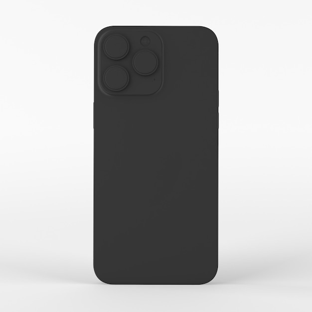 Dark phone pro 14 изолированная задняя сторона на белом фоне