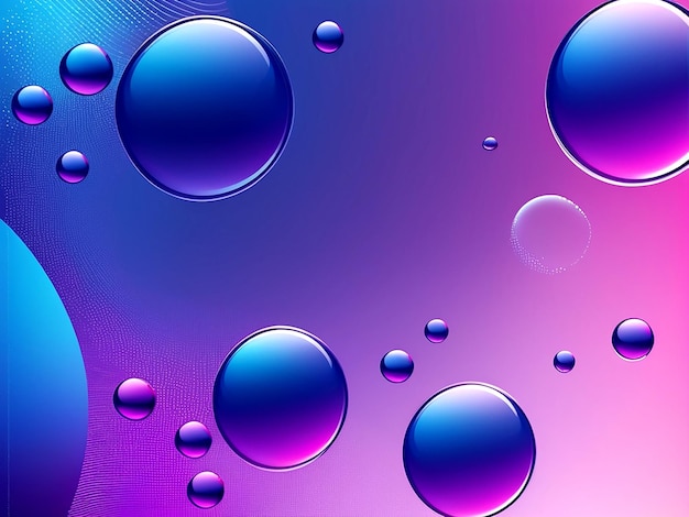 Dark Pink Blue vector template with bubble shapes AI_Generated