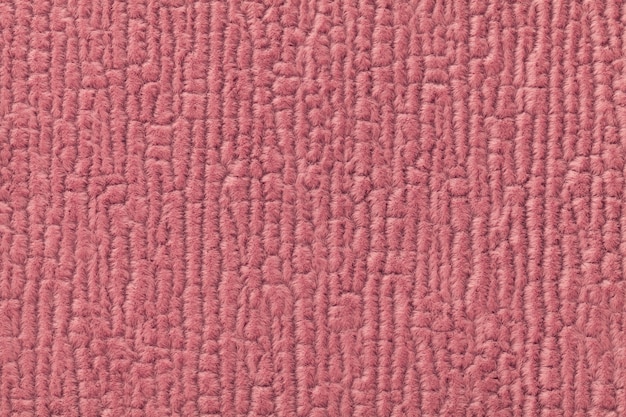 Dark pink fluffy fleecy cloth. 