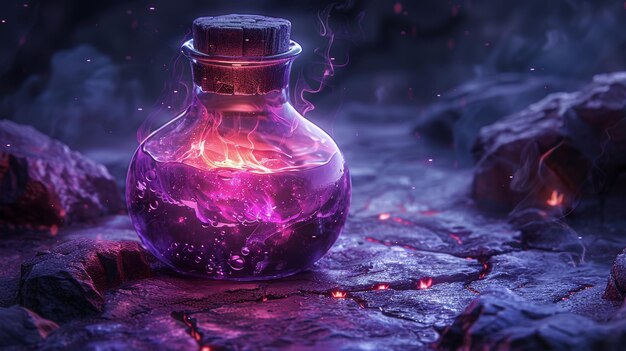 The Dark Potion Digital CG Artwork Concept Illustration Cartoon Style Design for Video Games