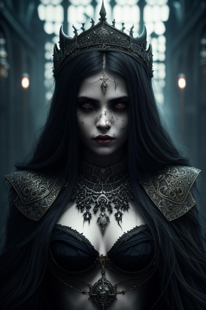 Dark princess ominous realistic cinematic intricate detail