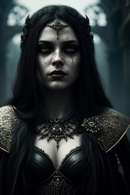 Dark princess ominous realistic cinematic intricate detail