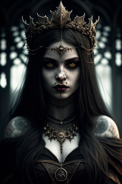 Dark princess ominous realistic cinematic intricate detail