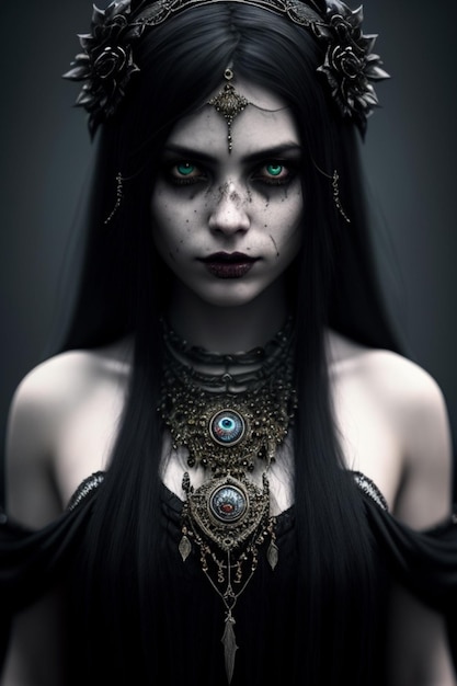 Фото Темная принцесса зловещая реалистичная кинематографическая запутанная деталь