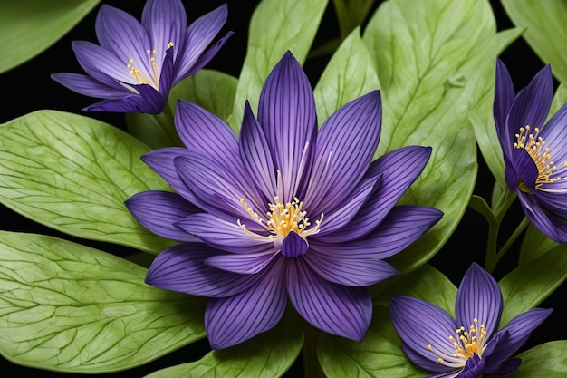 Dark purple flowers