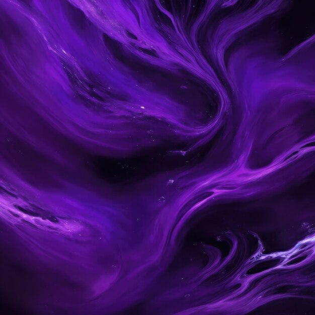 Photo dark purple smoke acrylic paints liquid fluid art abstract background