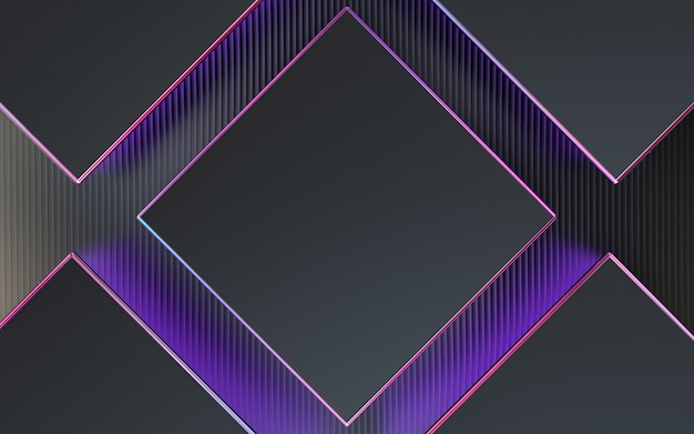 dark purple square shape abstract geometric background pattern 3d rendering