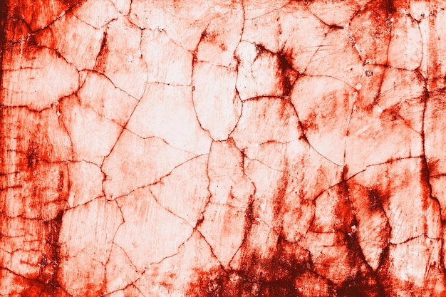 Photo dark red blood on old wall for halloween concept