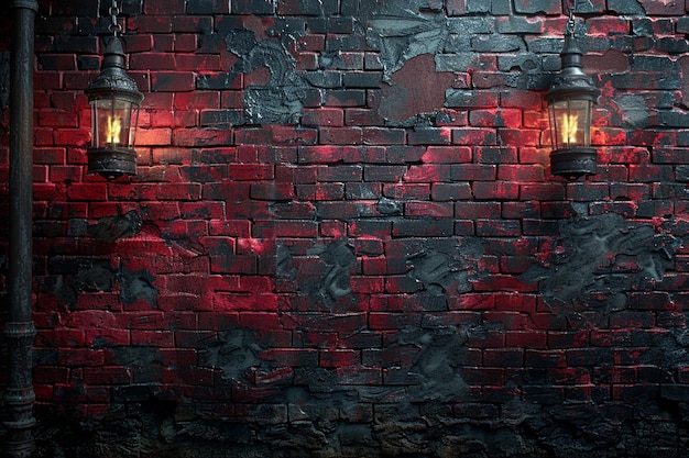 Dark Red Brick Wall Texture