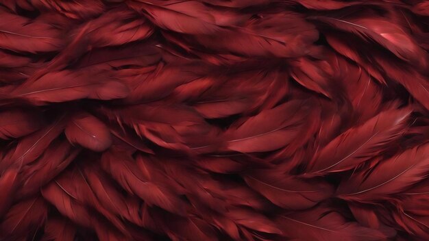 Dark red feathers texture background