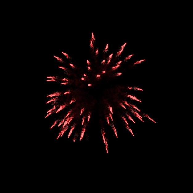 写真 暗い赤い花火が空を照らし 輝く光で天を照らす 黒い色の花火の祭り