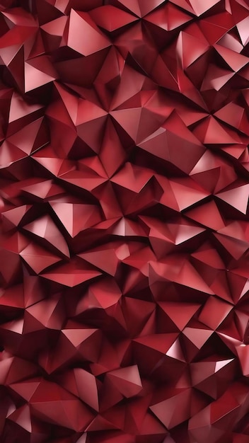 Dark red geometric triangles pattern abstract background