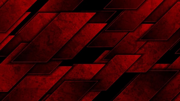 Dark red grunge tech geometric abstract design